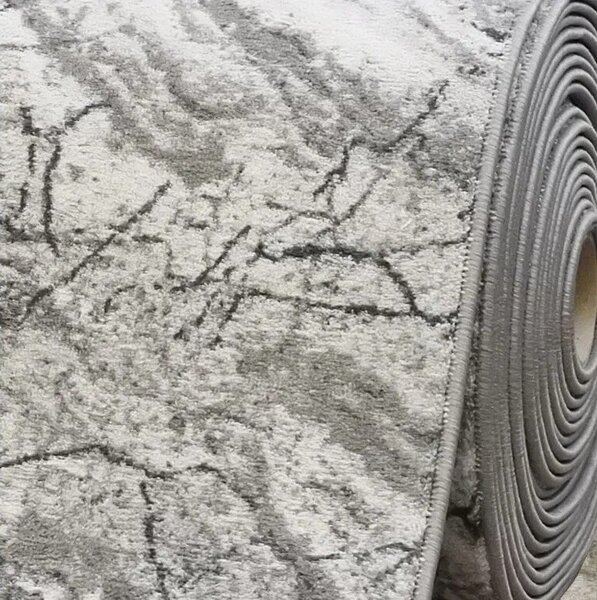 Koberec běhoun Marble 19 - šedý