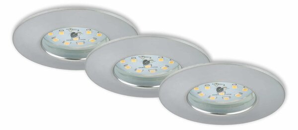 BRI 7295-039 3ks sada LED vestavné svítidlo, pr. 7,5 cm, 6,5 W, hliník - BRILONER