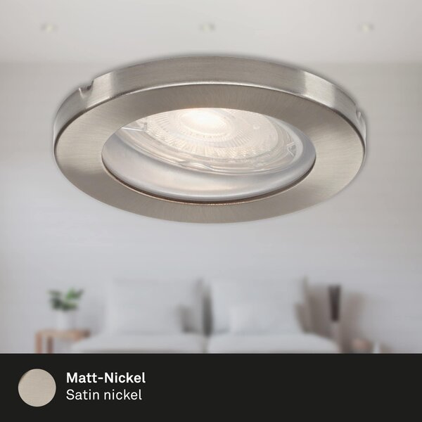 BRI 7181-032 3ks sada LED vestavné svítidlo, pr. 8,5 cm, 5 W, matný nikl - BRILONER