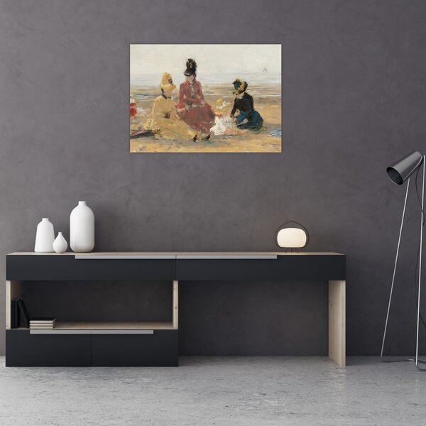 Obraz - Eugène Boudin, On the Beach, Trouville, reprodukce (70x50 cm)