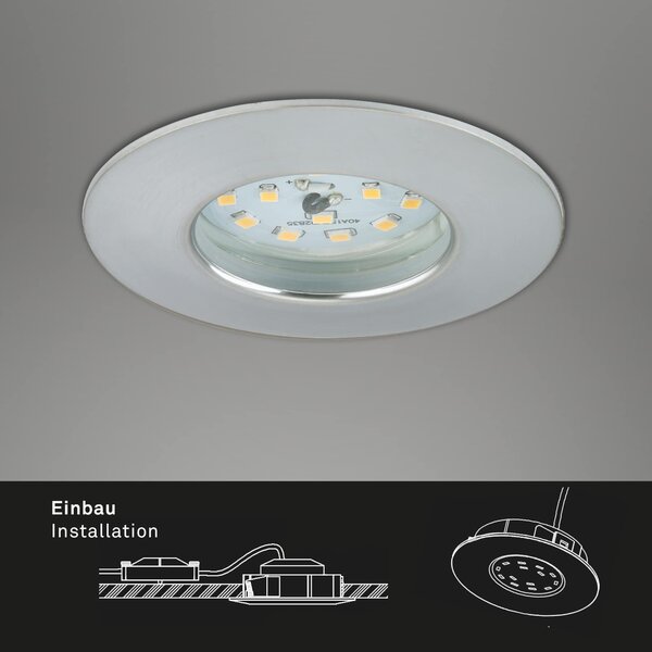 BRI 7295-039 3ks sada LED vestavné svítidlo, pr. 7,5 cm, 6,5 W, hliník - BRILONER