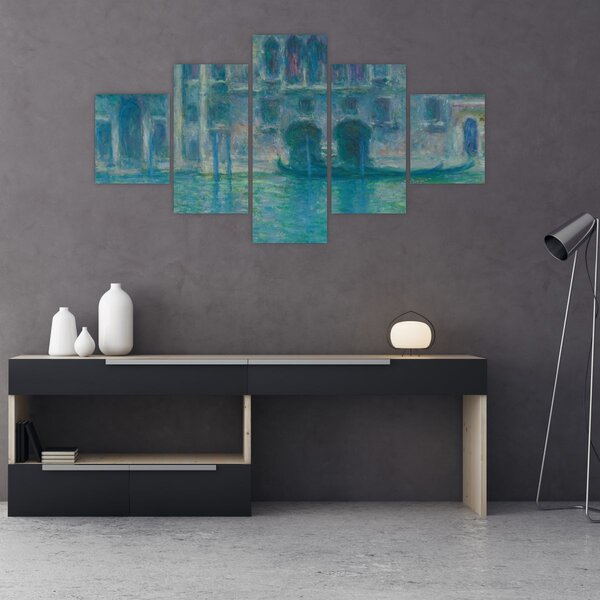 Obraz - Claude Monet, Palazzo da Mula, Venice, reprodukce (125x70 cm)