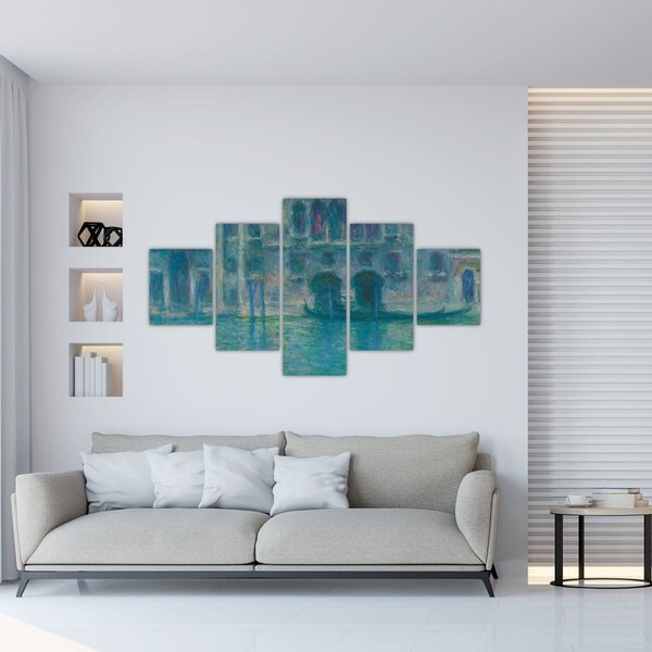 Obraz - Claude Monet, Palazzo da Mula, Venice, reprodukce (125x70 cm)
