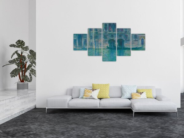 Obraz - Claude Monet, Palazzo da Mula, Venice, reprodukce (125x70 cm)