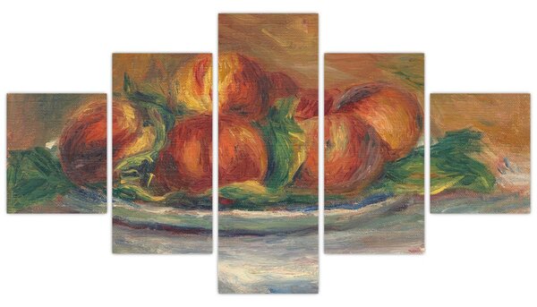 Obraz - Auguste Renoir, Peaches on a Plate, reprodukce (125x70 cm)