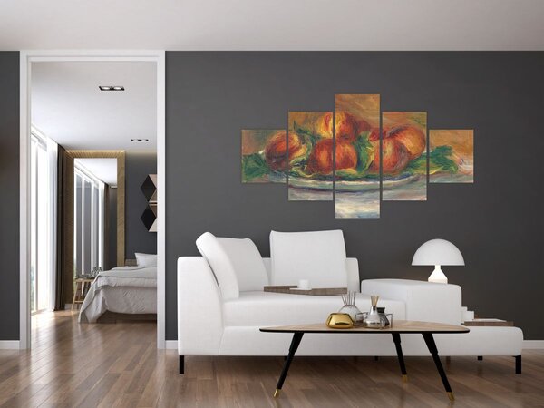 Obraz - Auguste Renoir, Peaches on a Plate, reprodukce (125x70 cm)