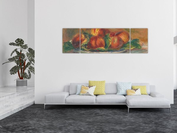 Obraz - Auguste Renoir, Peaches on a Plate, reprodukce (170x50 cm)