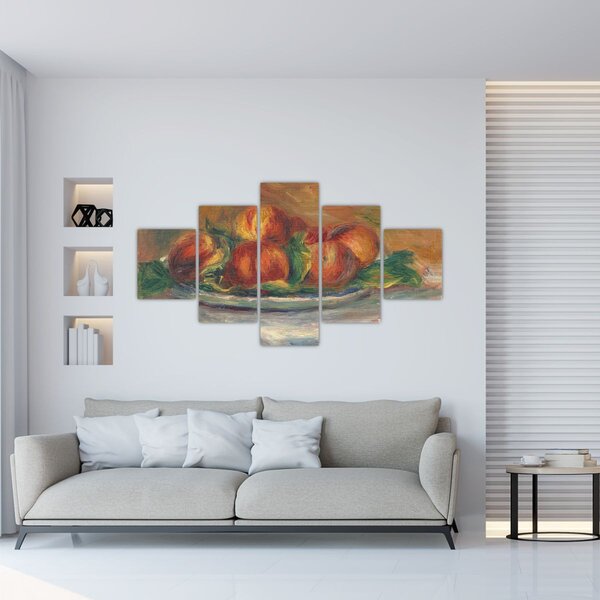 Obraz - Auguste Renoir, Peaches on a Plate, reprodukce (125x70 cm)