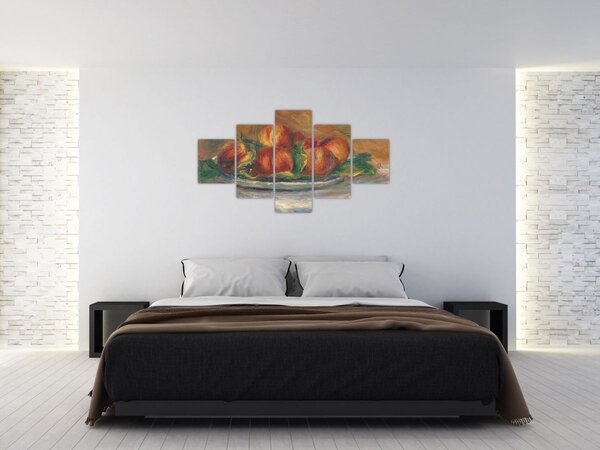 Obraz - Auguste Renoir, Peaches on a Plate, reprodukce (125x70 cm)
