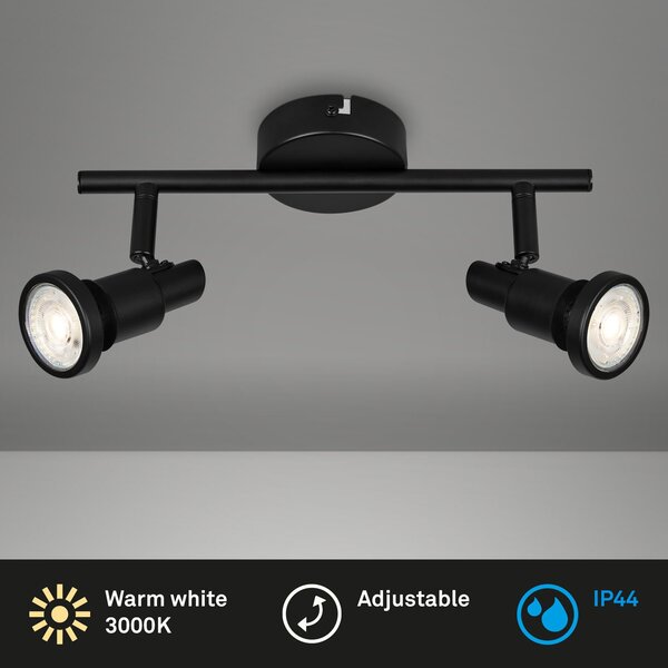 BRI 2992-025 LED bodové svítidlo 27,5 cm 2xGU10 4,8W 400lm černá - BRILONER