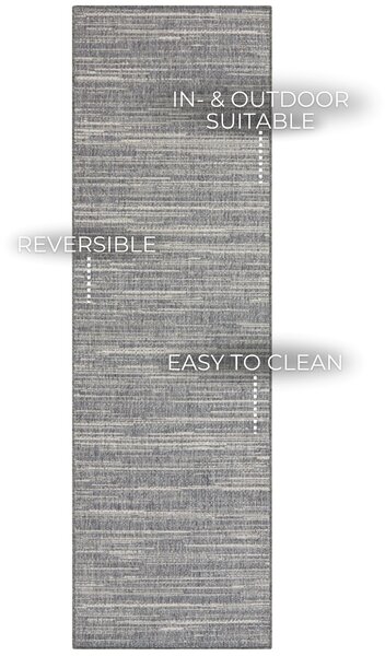 ELLE Decoration, Kusový koberec Gemini 105543 Silver z kolekce Elle – na ven i na doma, 120x170, šedá, chodba / předsíň