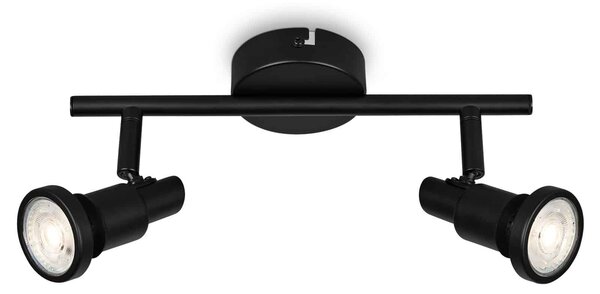BRI 2992-025 LED bodové svítidlo 27,5 cm 2xGU10 4,8W 400lm černá - BRILONER