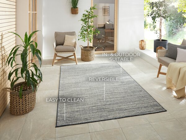ELLE Decoration, Kusový koberec Gemini 105543 Silver z kolekce Elle – na ven i na doma, 120x170, šedá, chodba / předsíň