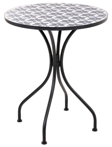 Bistro stolek SIROLO 60 cm 60 cm Kov Bílá/Modrá