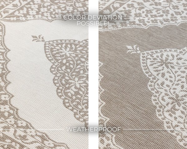 ELLE Decoration, Kusový koberec Gemini 106026 Linen z kolekce Elle – na ven i na doma, 80x150, béžová, chodba / předsíň