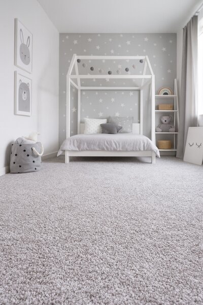 Condor Carpets, Metrážový koberec Bali 073, na míru, šíře 4m, šedá, filc, dětský pokoj