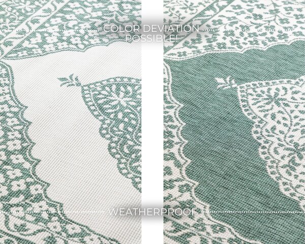 ELLE Decoration, Kusový koberec Gemini 106025 Green z kolekce Elle – na ven i na doma, 160x230, zelená, chodba / předsíň