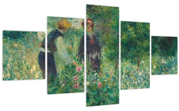 Obraz - Auguste Renoir, Picking Flowers, reprodukce (125x70 cm)
