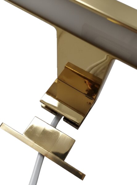 Koupelnové nástěnné LED svítidlo QTEC zlatá lesklá, šířka 30 cm