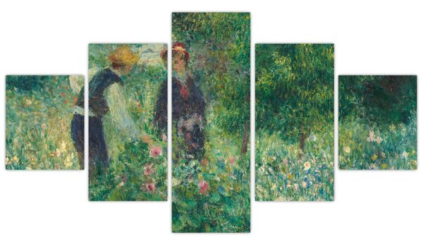 Obraz - Auguste Renoir, Picking Flowers, reprodukce (125x70 cm)