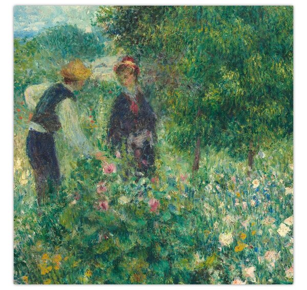 Obraz - Auguste Renoir, Picking Flowers, reprodukce (30x30 cm)
