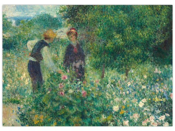 Obraz - Auguste Renoir, Picking Flowers, reprodukce (70x50 cm)