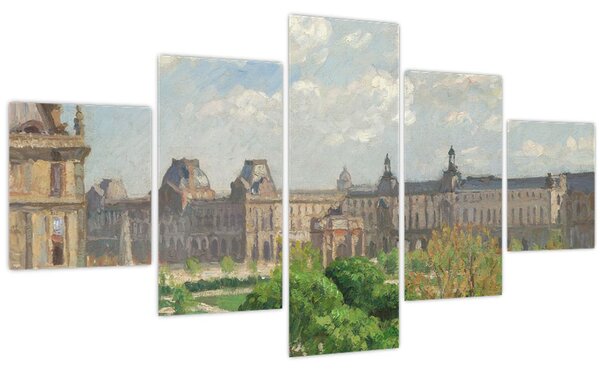 Obraz - Camille Pissarro, Place du Carrousel, Paris, reprodukce (125x70 cm)