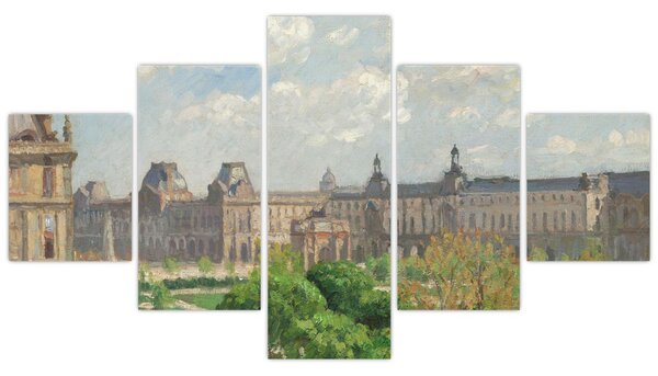 Obraz - Camille Pissarro, Place du Carrousel, Paris, reprodukce (125x70 cm)