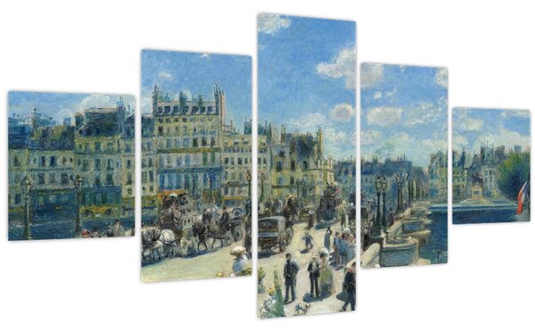 Obraz - Auguste Renoir, Pont Neuf, Paris, reprodukce (125x70 cm)