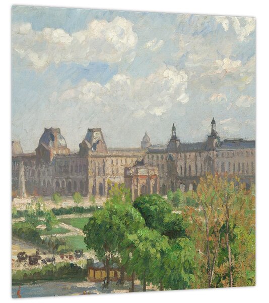 Obraz - Camille Pissarro, Place du Carrousel, Paris, reprodukce (30x30 cm)