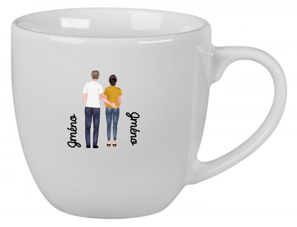 Personalizovaný keramický hrníček 400 ml s párem