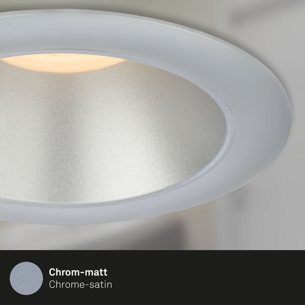 BRI 7041-034 LED vestavná svítidla sada, pr.9,5 cm, 3x LED, 4,9 W, 480 lm, matný chrom - BRILONER