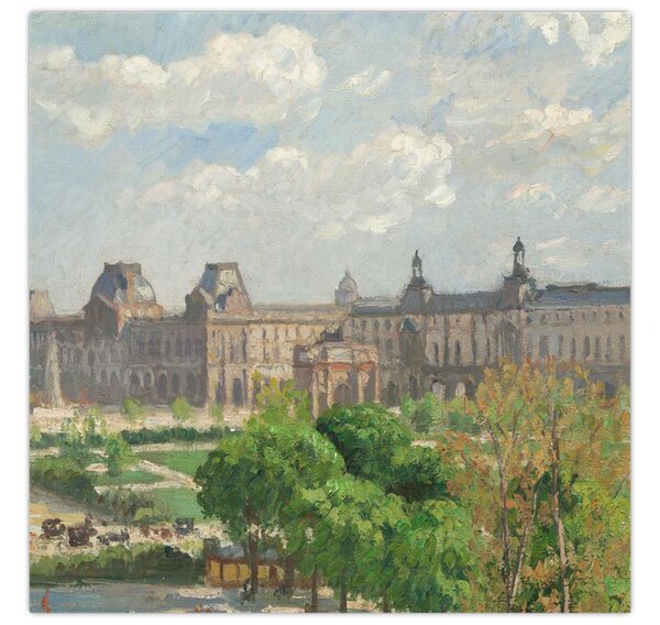 Obraz - Camille Pissarro, Place du Carrousel, Paris, reprodukce (30x30 cm)