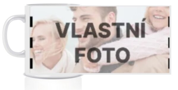 Personalizovaný klasický bílý keramický hrníček 300 ml s fotografií