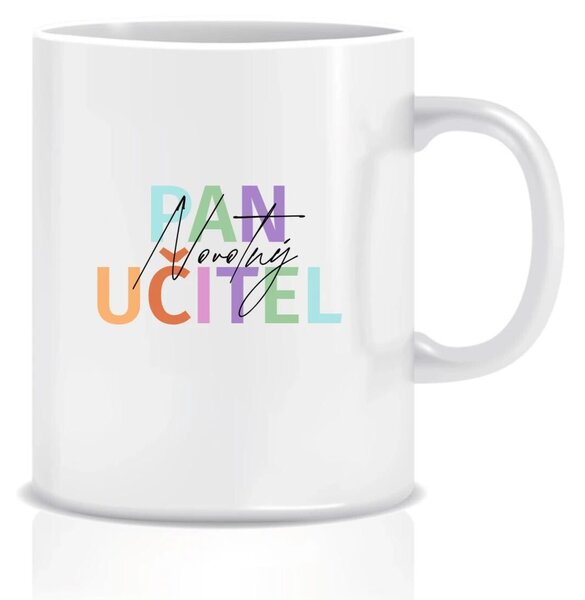 Personalizovaný klasický bílý keramický hrníček 300 ml pro paní učitelku/pana učitele