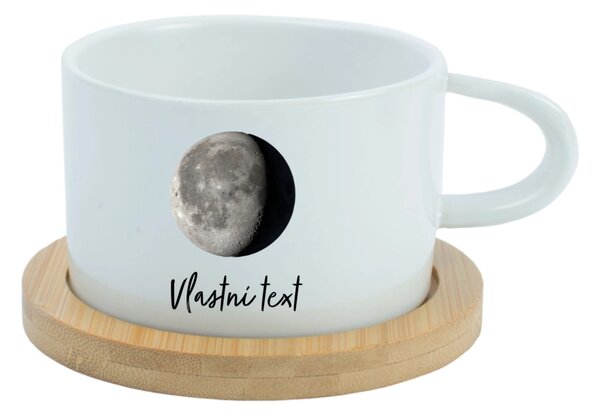 Personalizovaný keramický hrníček "MAKRONKA" s měsíční fází