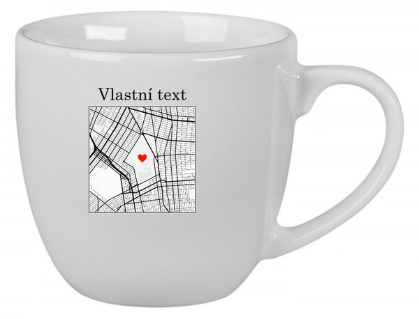 Personalizovaný keramický hrníček 400 ml s mapou
