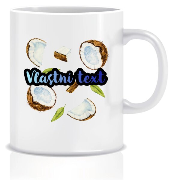 Personalizovaný klasický bílý keramický hrníček 300 ml s letním ovocem