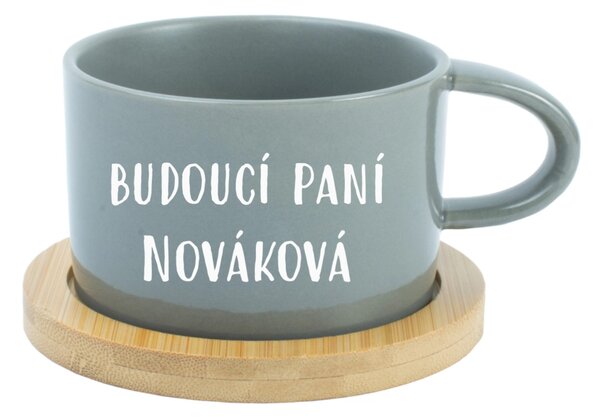 Personalizovaný keramický hrníček "MAKRONKA" - budoucí paní