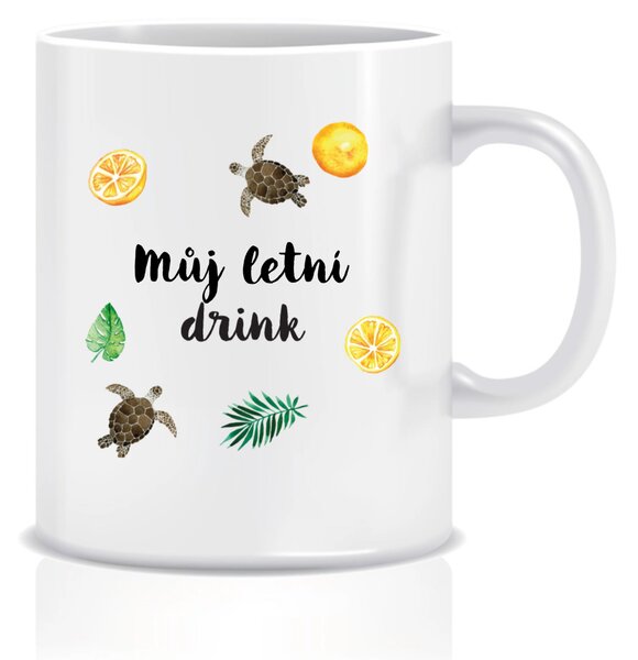 Personalizovaný klasický bílý keramický hrníček 300 ml s letním mixem
