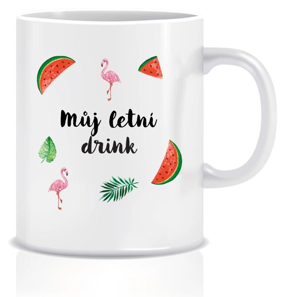 Personalizovaný klasický bílý keramický hrníček 300 ml s letním mixem