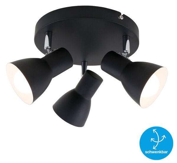 BRI 2860-035 Bodové svítidlo pr. 21 cm 3x E14 25W černá - BRILONER