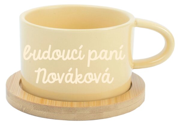 Personalizovaný keramický hrníček "MAKRONKA" - budoucí paní