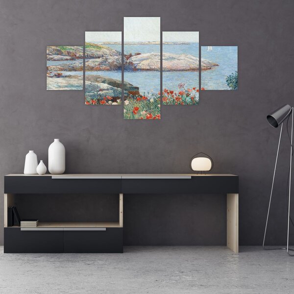 Obraz - Childe Hassam, Poppies, Isles of Shoals, reprodukce (125x70 cm)