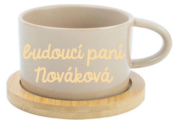 Personalizovaný keramický hrníček "MAKRONKA" - budoucí paní