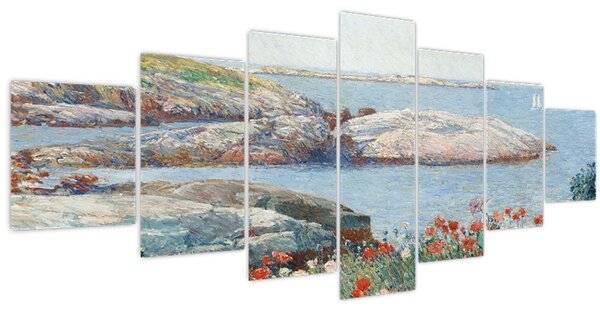 Obraz - Childe Hassam, Poppies, Isles of Shoals, reprodukce (210x100 cm)