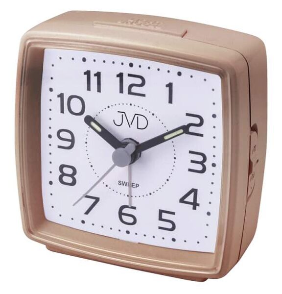 JVD Rose gold ručkový netikající tichý budík JVD SRP28.6