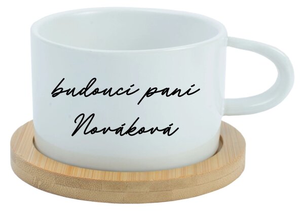 Personalizovaný keramický hrníček "MAKRONKA" - budoucí paní