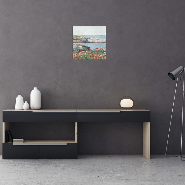 Obraz - Childe Hassam, Poppies, Isles of Shoals, reprodukce (30x30 cm)
