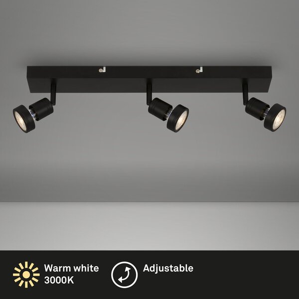 BRI 2926-035 Bodové svítidlo 48 cm 3xGU10 4,9W 460lm černá - BRILONER